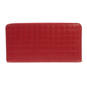 Celine Long Calfskin Charm Wallet Leather Logo